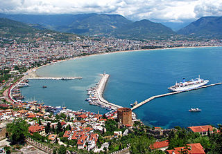 Pohled na letovisko Alanya, dovolená v Turecku
